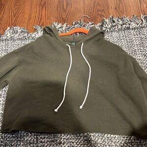 wild fable green cropped sweatshirt hoodie